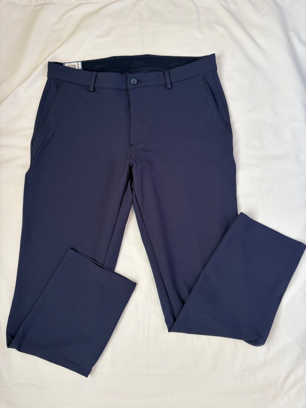 NWT Greg Norman Shark Golf Pants Men’s 34x30 Navy Blue Textured Performance